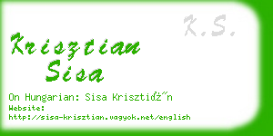 krisztian sisa business card